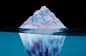You are Living with an Iceberg - an image of an iceberg