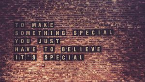 the awesome power of affirmations as shown in text on a brickwall